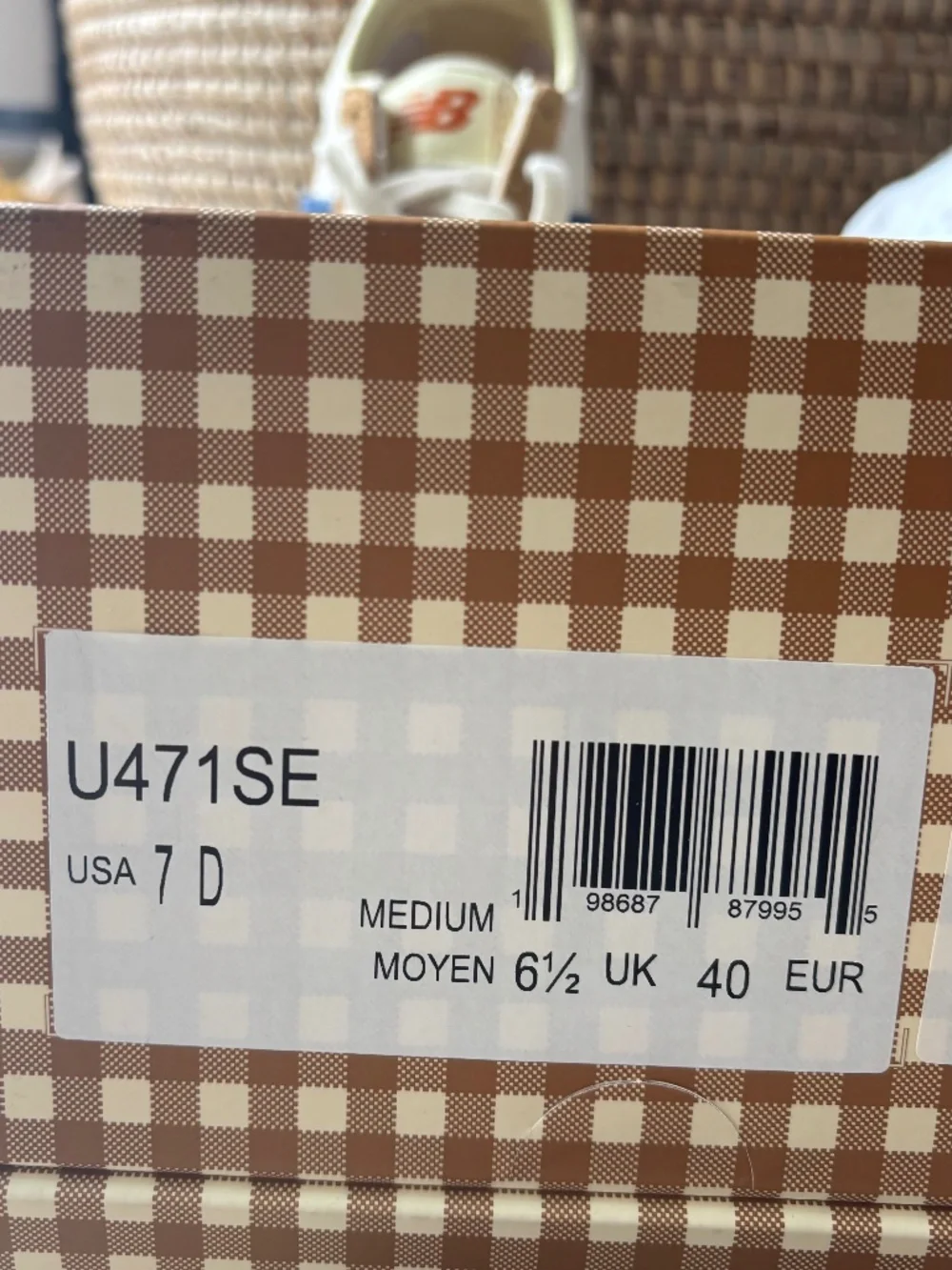 Sezane Sézane X New Balance Ecru / Brown - Size US 7 - Picture 3 of 5
